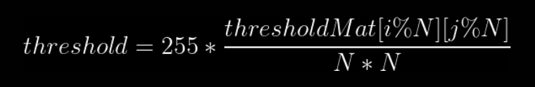 Threshold formula