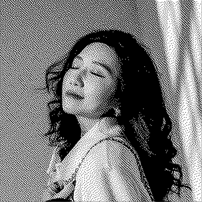 Grayscaled and Dithered with Atkinson Algorithm